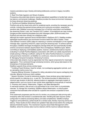 Data Platform in google cloud (big query and pub/sub) | PDF