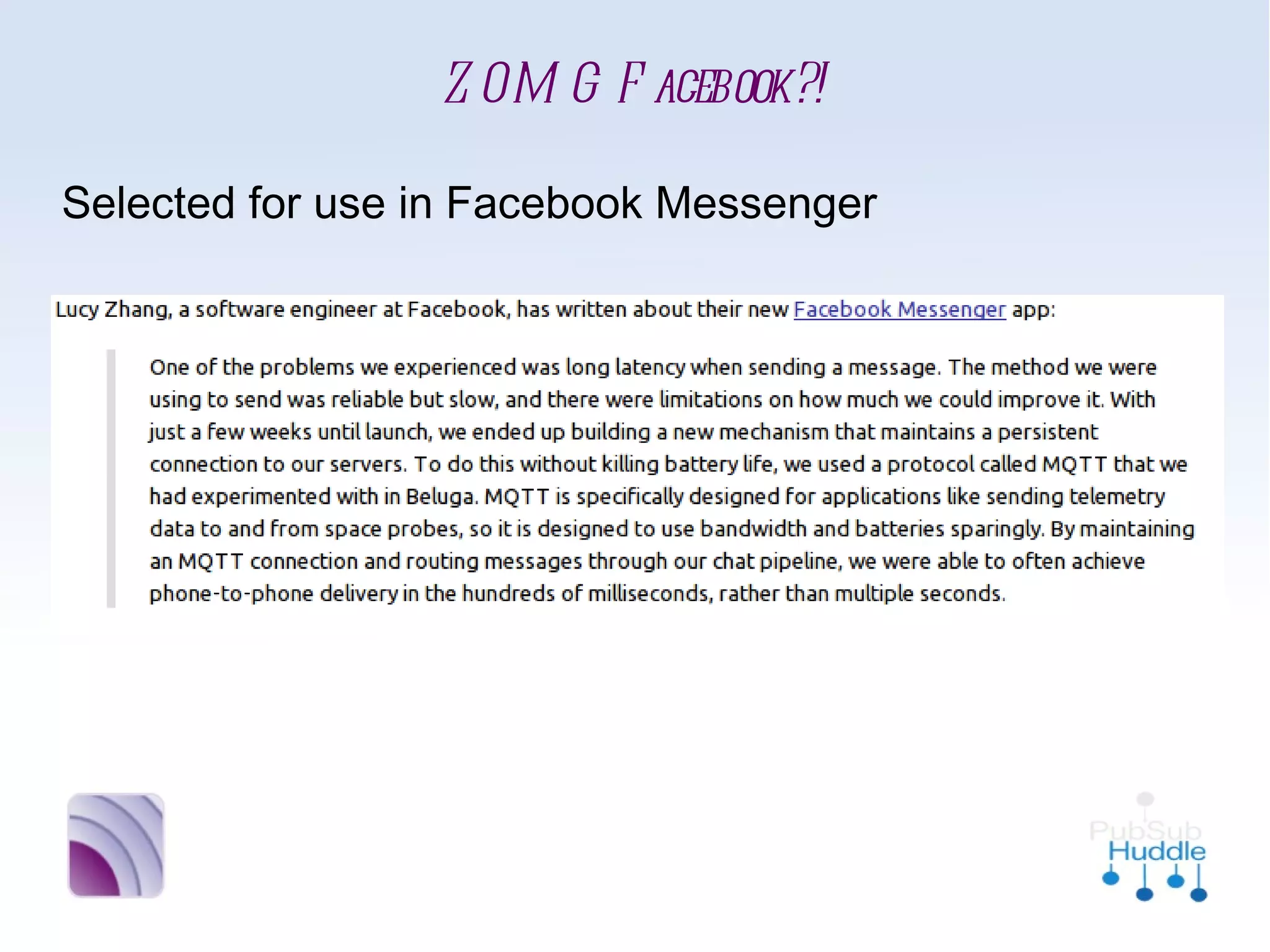 ZOMG Facebook?!
■   Selected for use in Facebook Messenger
 