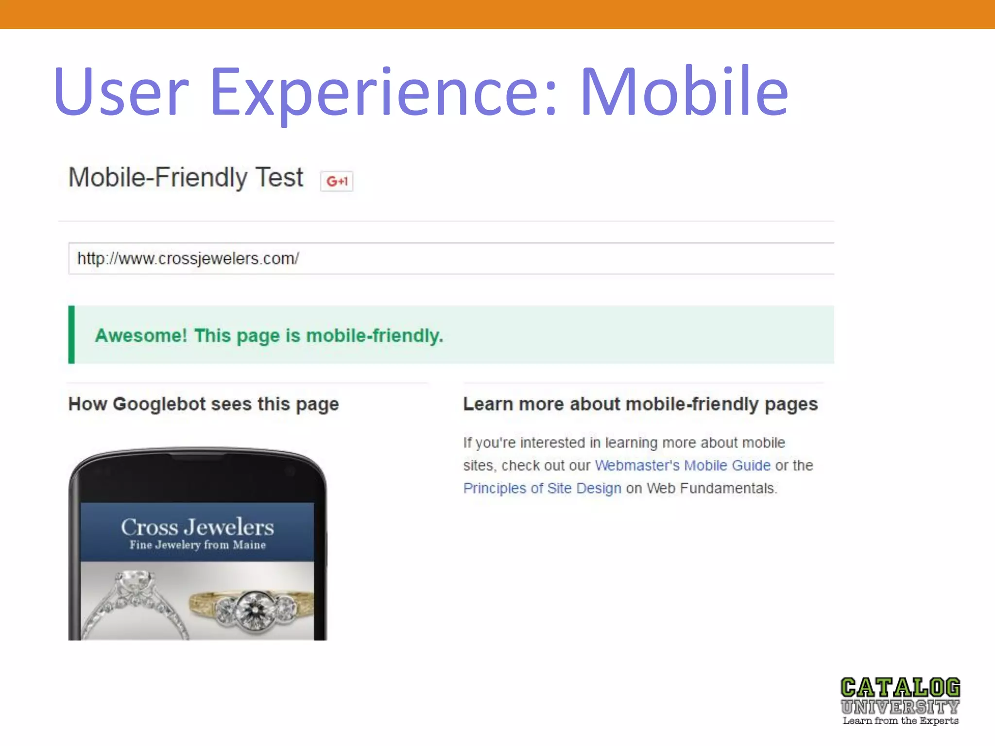 User Experience: Mobile
 x
 