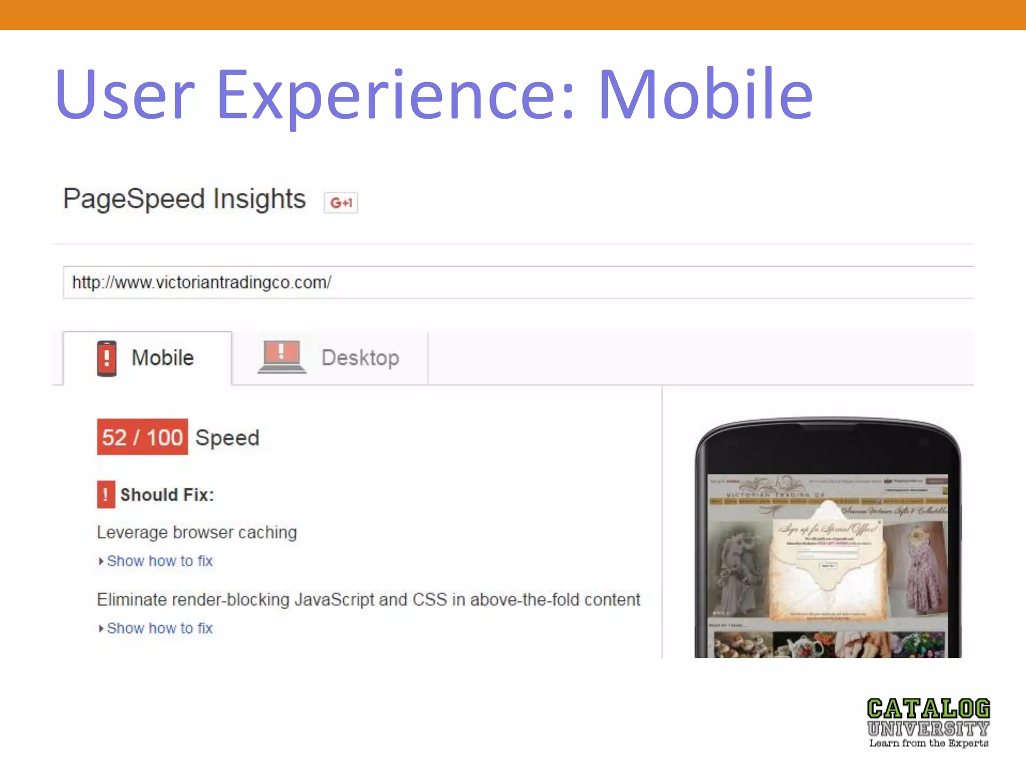 User Experience: Mobile
 