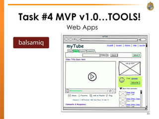 Task #4 MVP v1.0…TOOLS!
         Web Apps




                          33
 