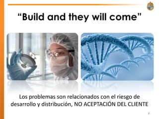 “Build and they will come”




   Los problemas son relacionados con el riesgo de
desarrollo y distribución, NO ACEPTACIÓN DEL CLIENTE
                                                   7
 