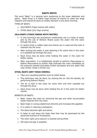Yoga Practical Notes-II | PDF