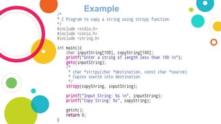 Implementation Of String Functions In C | PPTX