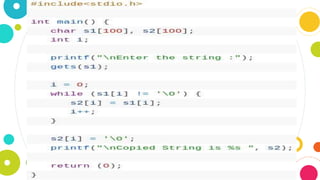 Implementation Of String Functions In C | PPTX