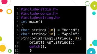 Implementation Of String Functions In C | PPTX
