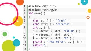 Implementation Of String Functions In C | PPTX