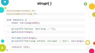 Implementation Of String Functions In C | PPT