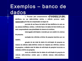 Exemplos – banco de
dados
 