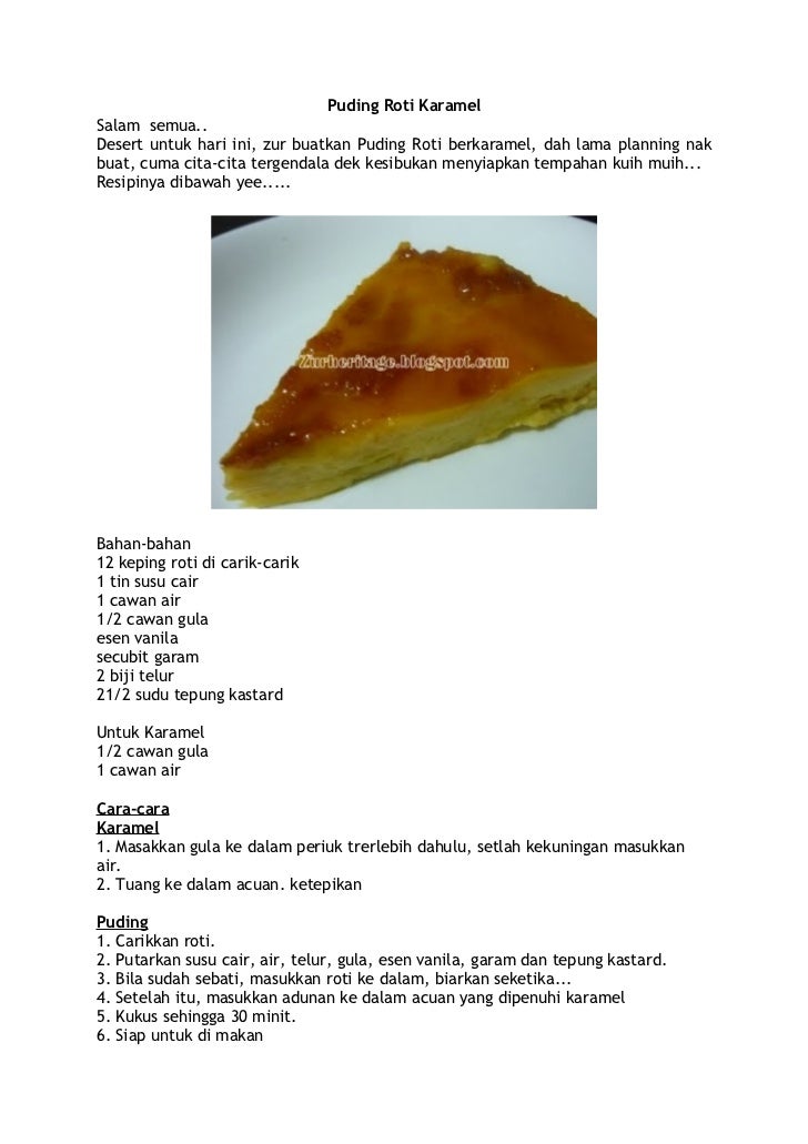 Cara Membuat Puding Roti Kastard Resep Bunda Rumahan Cara Membuat Puding Roti Kastard Resep Bunda Rumahan