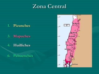 Zona Central Picunches Mapuches Huilliches Pehuenches 