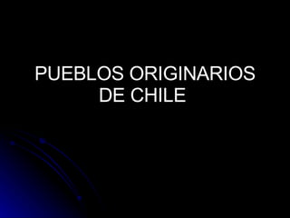 PUEBLOS ORIGINARIOS DE CHILE   