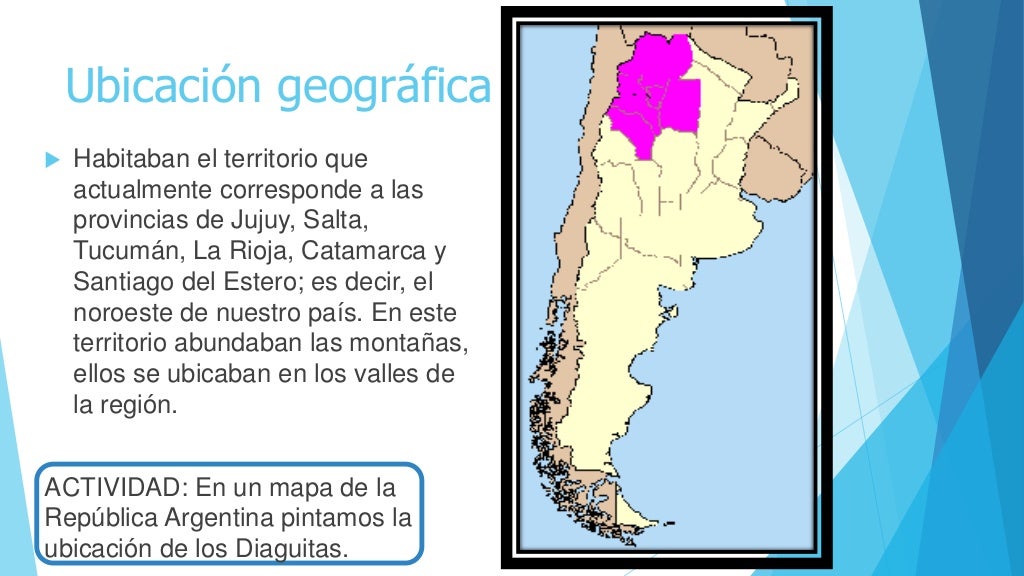 UbicaciÃ³n geogrÃ¡fica
ïµ Habitaban el territorio que
actualmente corresponde a las
provincias de Jujuy, Salta,
TucumÃ¡n, La R...