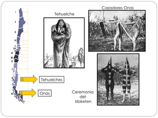 Tehuelches Onas Ceremonia  del  kloketen Tehuelche Cazadores Onas 