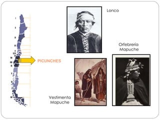 PICUNCHES Lonco  Orfebrería  Mapuche Vestimenta Mapuche 