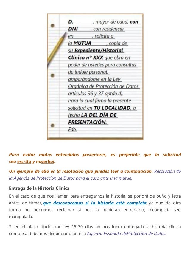 Puede solicitar su historial clínico a la mutua laboral el 