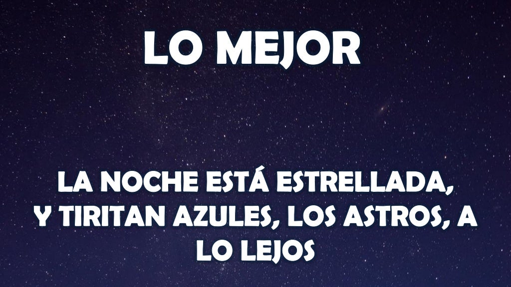 Puedo Escribir Los Versos Más Tristes Esta Noche