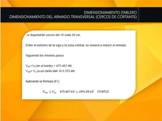 DIMENSIONAMIENTO |TABLERO
DIMENSIONAMIENTO DEL ARMADO TRANSVERSAL (CERCOS DE CORTANTE)
 