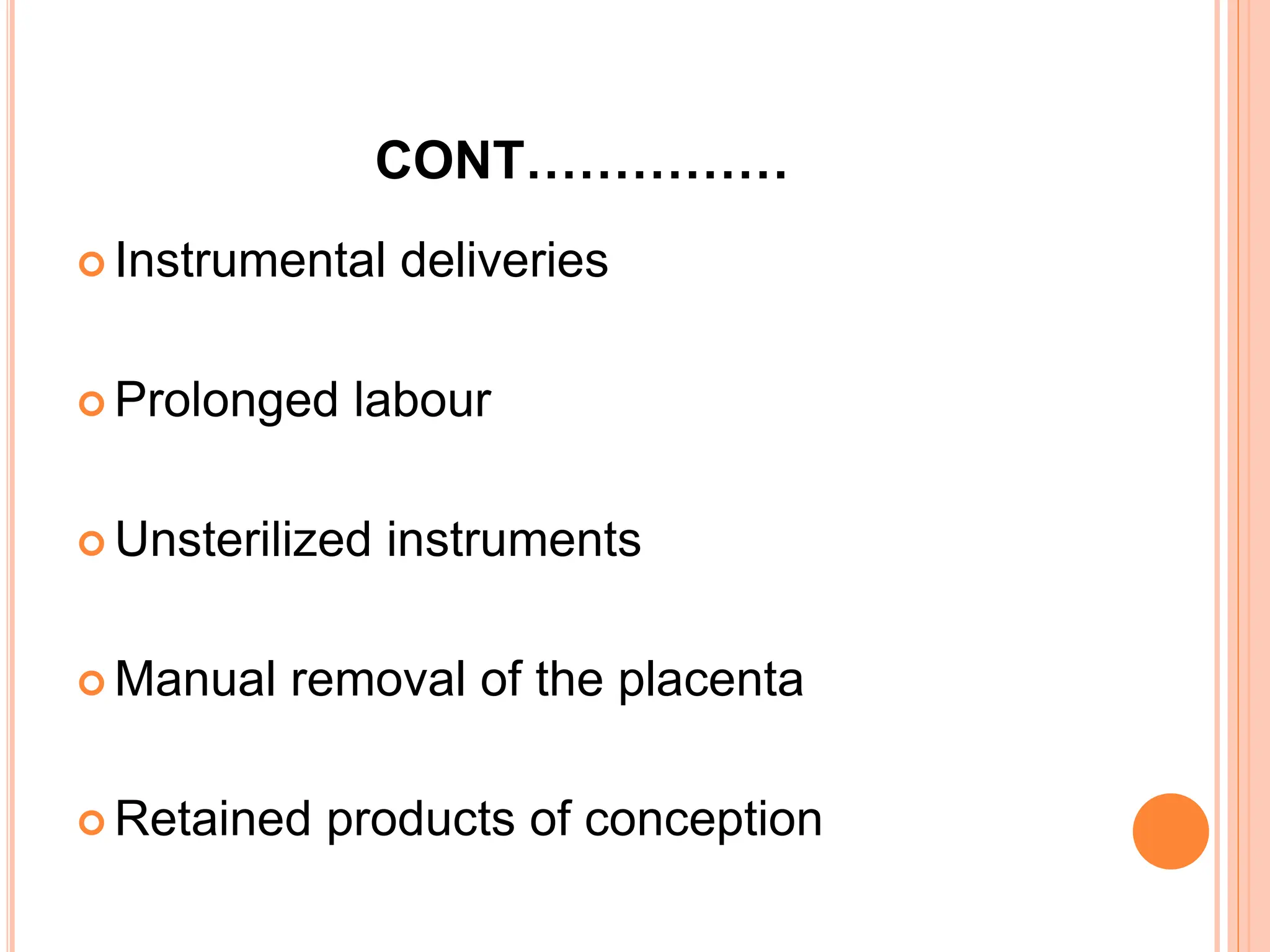 PUERPERAL SEPSIS presentation for medical students | PPT