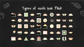 Types of sushi Icon Pack
 