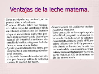 Ventajas de la leche materna.