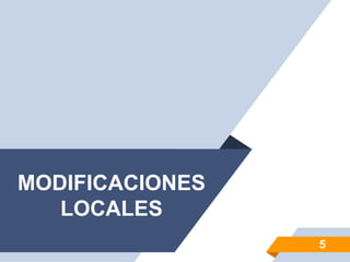 MODIFICACIONES
LOCALES
5
 