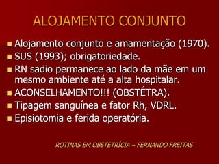 PUERPÉRIO – Manifestações GeraisAlterações sanguíneas; série vermelha, série branca.Risco aumentado de trombose por aumento do fibrinogênio e fator VIII associado a limitação da atividade física.Sistema urinário e digestivo; Ingesta hídrica e deambulação precoce.Os distúrbios psicológicos são individuais (DEPRESSÃO).