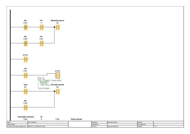 Puerta automatica realizada en Logo 8