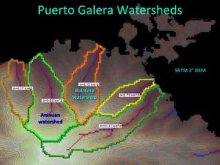 Puerto Galera Watersheds Balatero watershed Aninuan watershed SRTM 3” DEM 