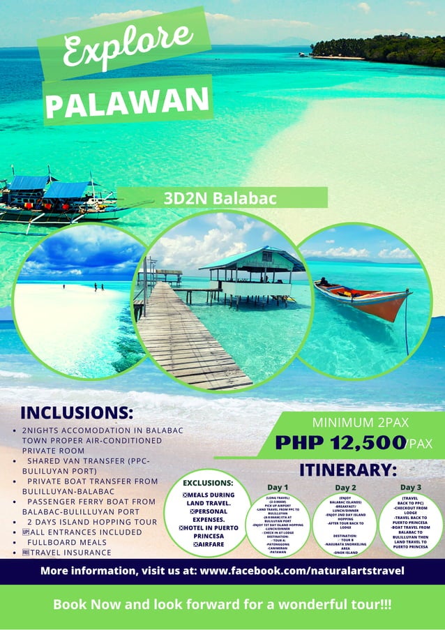 Puerto Princesa, El Nido, Balabac Tour Package.pdf