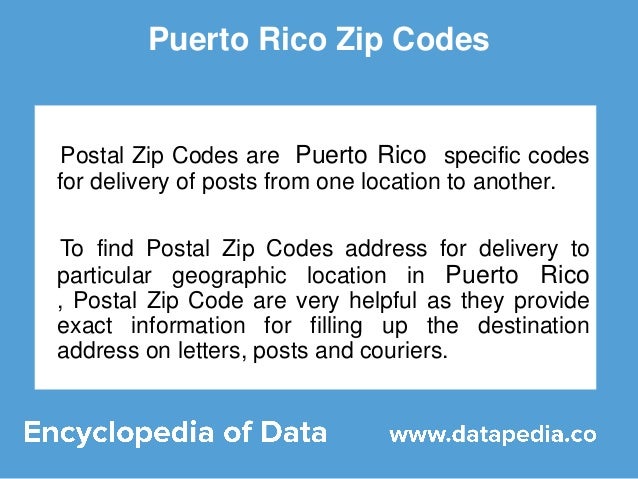Puerto Rico Postal Codes Lookup - Datapedia