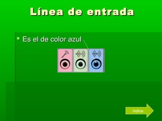 Línea de entrada

 Es el de color azul




                        índice
 