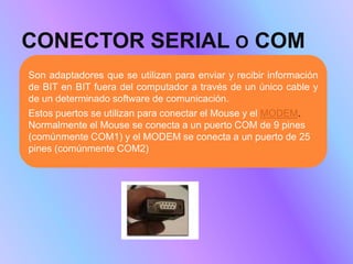 Puertos y conectores del pc | PPTX
