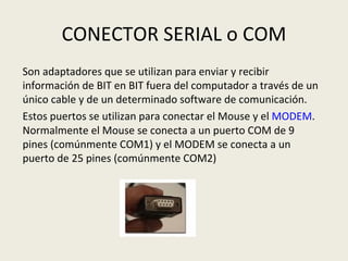 Puertos Y Conectores De Un Pc | PPT