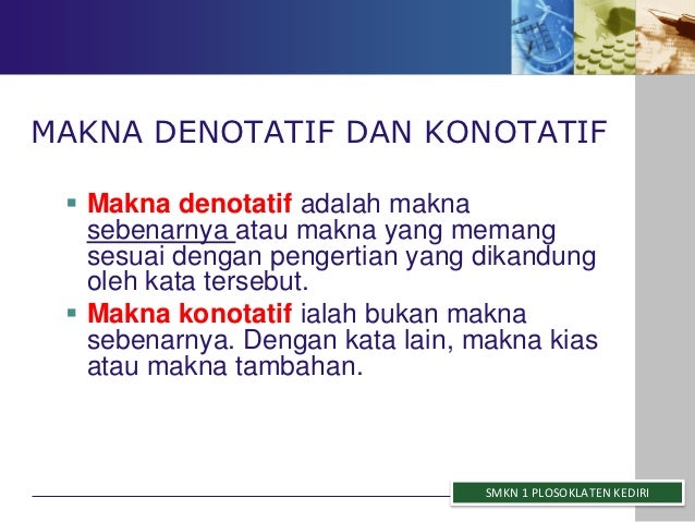 Contoh Kata Konotatif : 5 Contoh Soal Diksi dan Makna Kata untuk