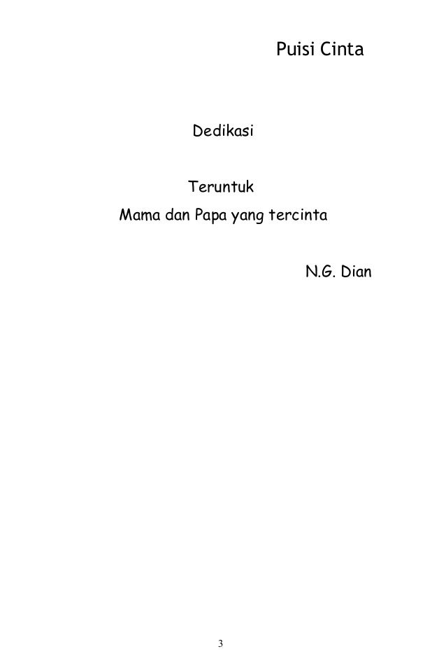 Puisi Cinta