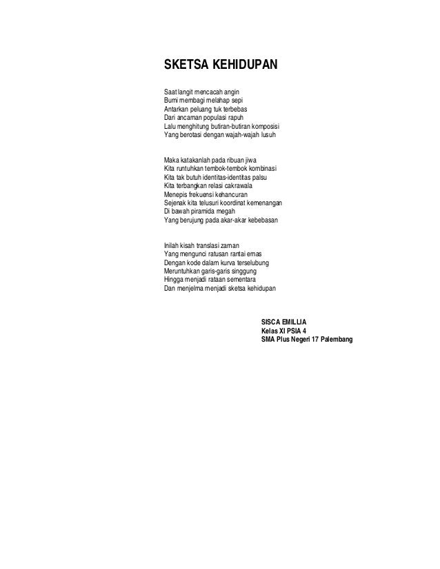 Puisi Matematika Unsri Zulkardi