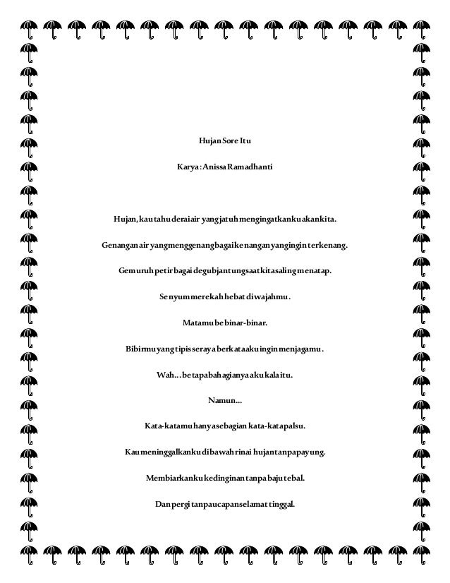 Puisi Hujan Romantis