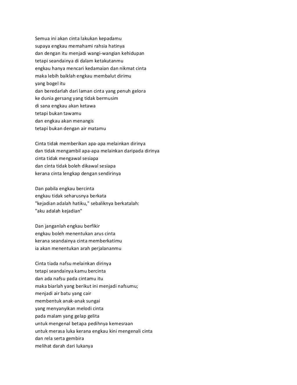 Puisi kahlil gibran