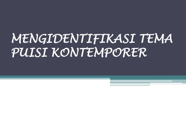 Puisi kontemporer