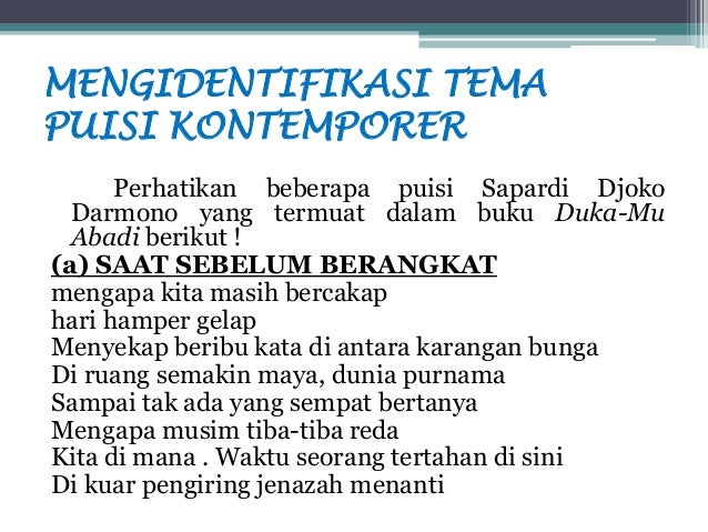 Puisi kontemporer