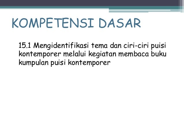Puisi kontemporer