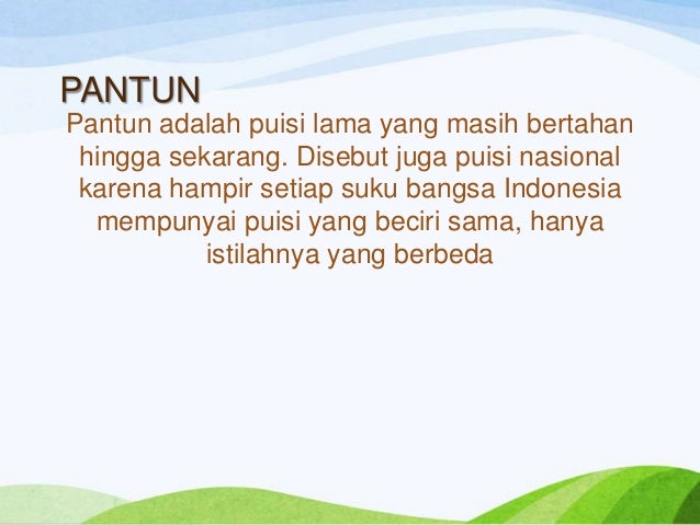 Puisi lama-2 Puisi lama-2