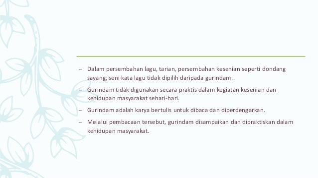 Puisi melayu tradisional - gurindam (BMMB3033 