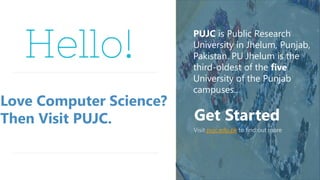 Punjab University Jhelum, Pakistan | PPT