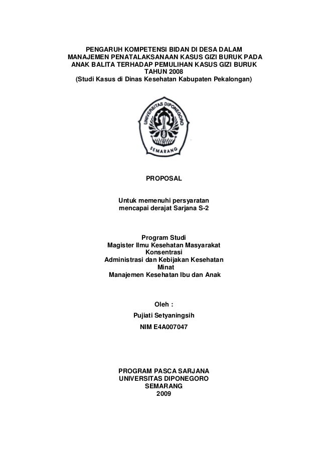 Contoh Proposal Kesehatan Ibu Dan Anak Sketsa