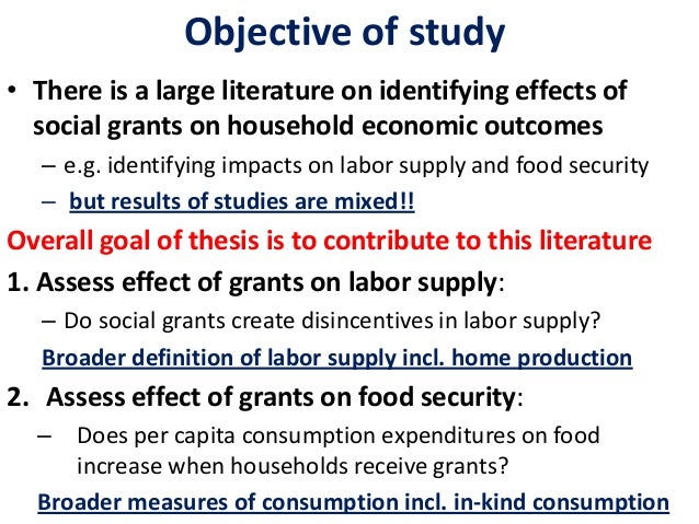 household food security thesis