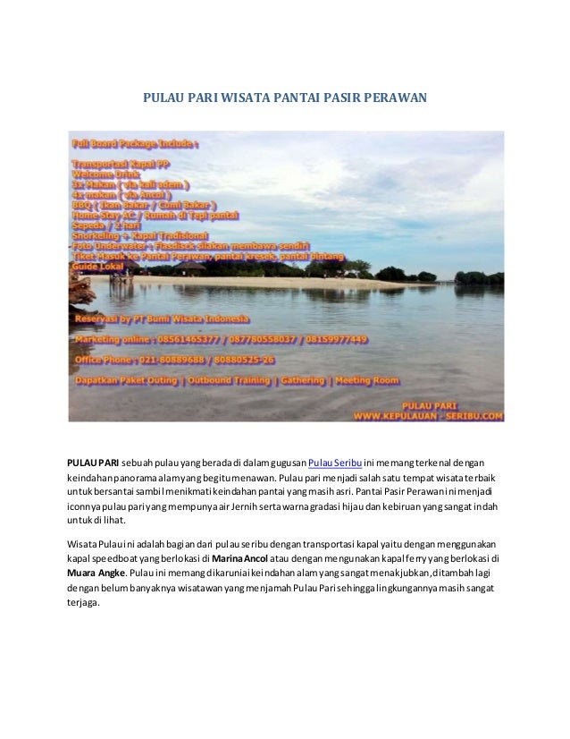 Pulau Pari Wisata Pantai Pasir Perawan Pulau Pari Wisata Pantai Pasir Perawan