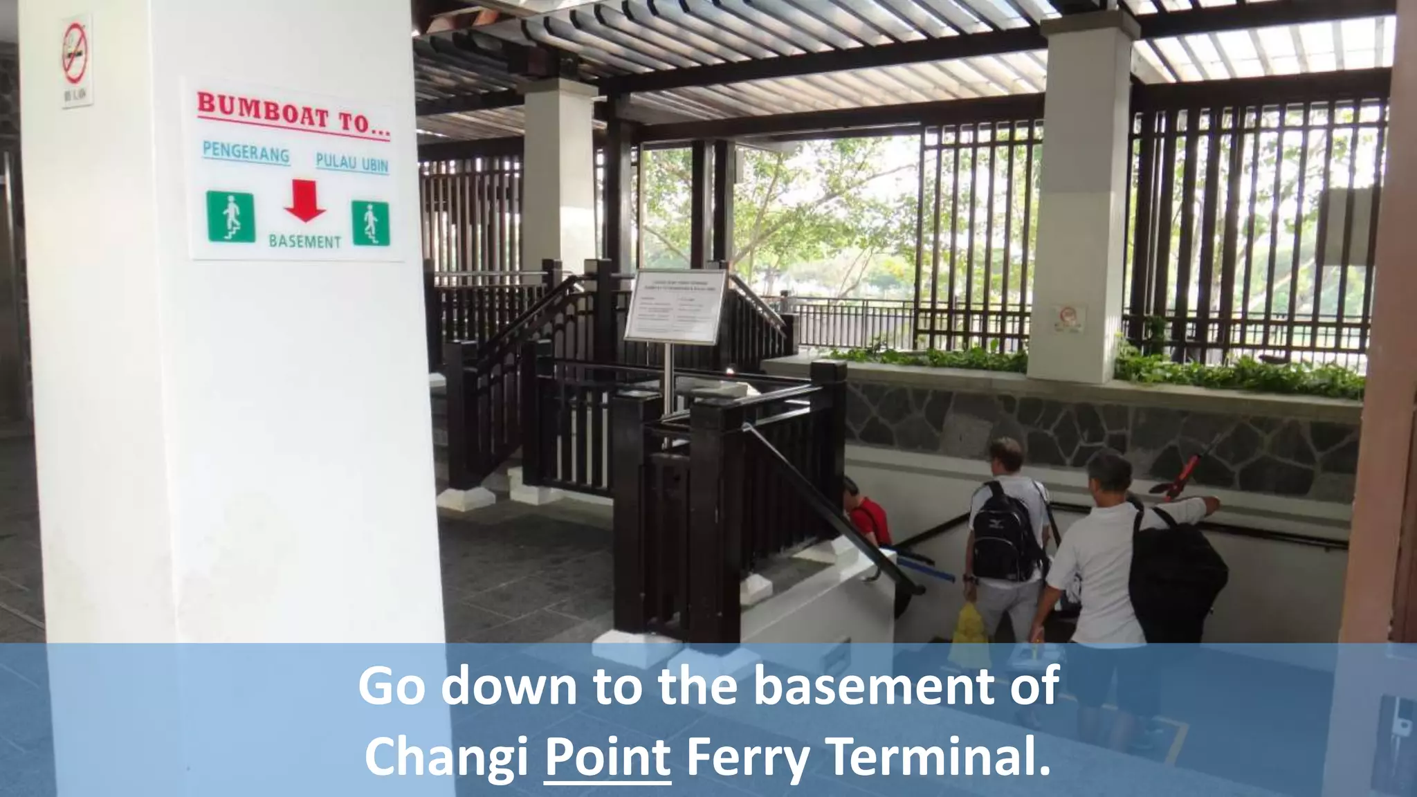 Go down to the basement of
Changi Point Ferry Terminal.