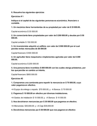 Ejercicio de Cargo y Abono | DOCX